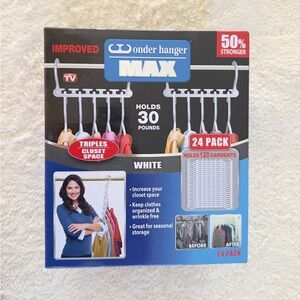 NEW Wonder Hanger Max White 24 Pack